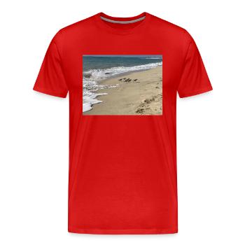 Run Bird run - Männer Premium Bio T-Shirt - Rot - Vorne - Damien (186cm)