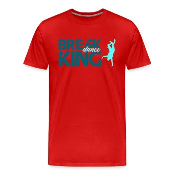Roi du break dance - T-shirt bio Premium Homme - rouge - Devant - Damien (186cm)