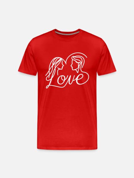 Amour - T-shirt bio Premium Homme - rouge