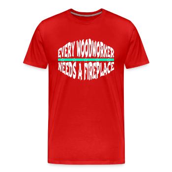 lumber union carpenter gift idea - Männer Premium Bio T-Shirt - Rot - Vorne - Damien (186cm)