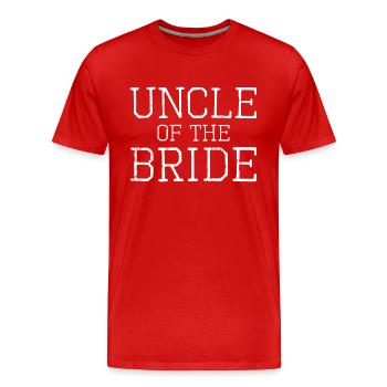 Onkel der Braut koordiniert Hochzeitsfeier - Männer Premium Bio T-Shirt - Rot - Vorne - Damien (186cm)