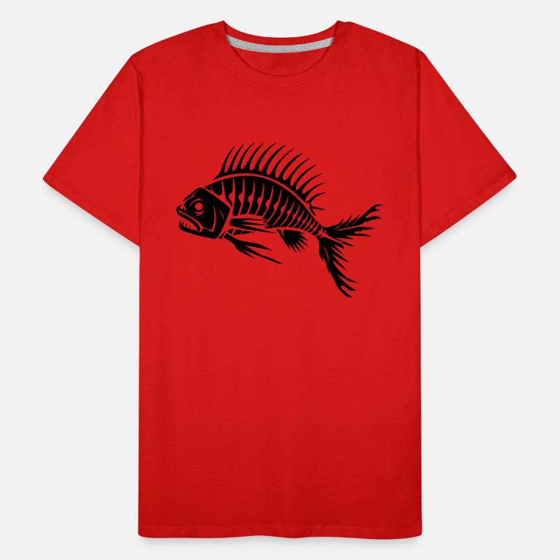 Fish bones (vector) Men's Premium Organic T-Shirt