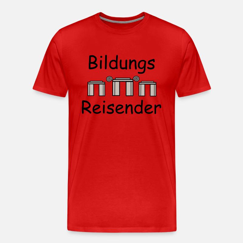 Bildungsreisender - Männer Premium Bio T-Shirt - Rot