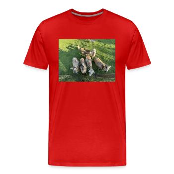 Was ne Herde - Männer Premium Bio T-Shirt - Rot - Vorne - Damien (186cm)