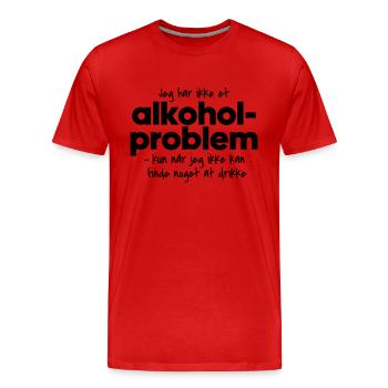 Alcohol problem - Men's Premium Organic T-Shirt - red - Front - Damien (186cm)