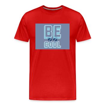 Be Cool - Männer Premium Bio T-Shirt - Rot - Vorne - Damien (186cm)