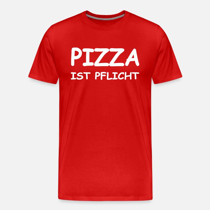 Pizza - Männer Premium Bio T-Shirt - Rot