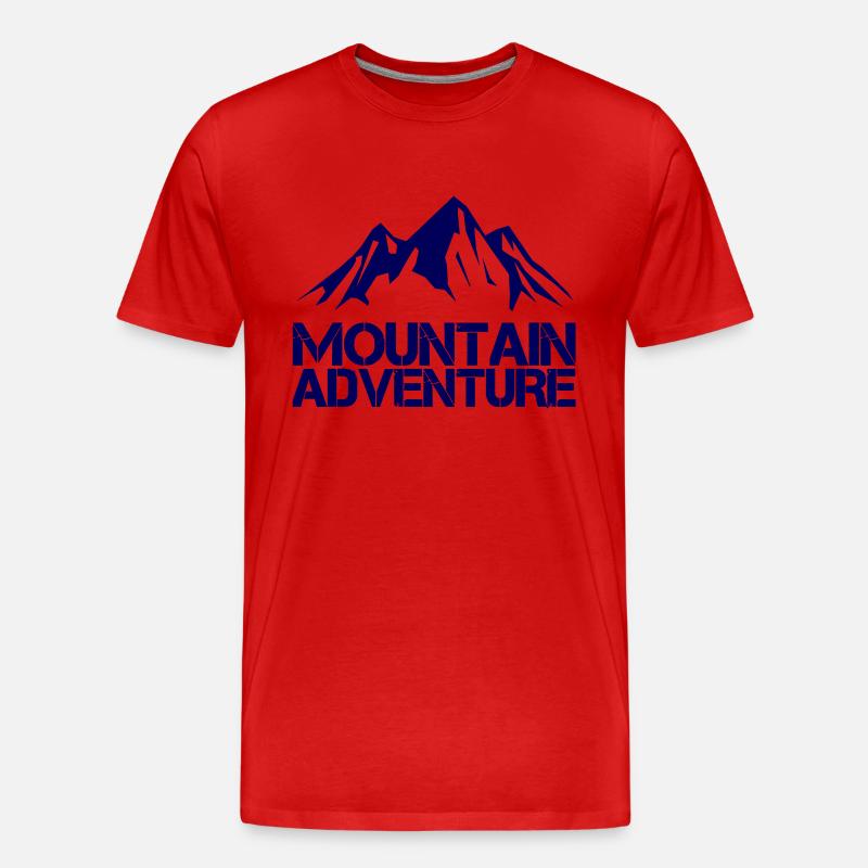 mountain adventure - Männer Premium Bio T-Shirt - Rot