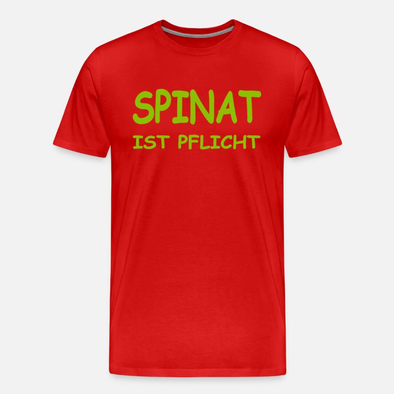 Spinat - Männer Premium Bio T-Shirt - Rot