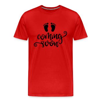 coming soon - Men's Premium Organic T-Shirt - red - Front - Damien (186cm)