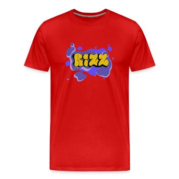 Rizz - Calypso Blous - T-shirt bio Premium Homme - rouge - Devant - Damien (186cm)