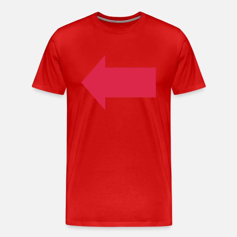 Pfeil Links - Männer Premium Bio T-Shirt - Rot