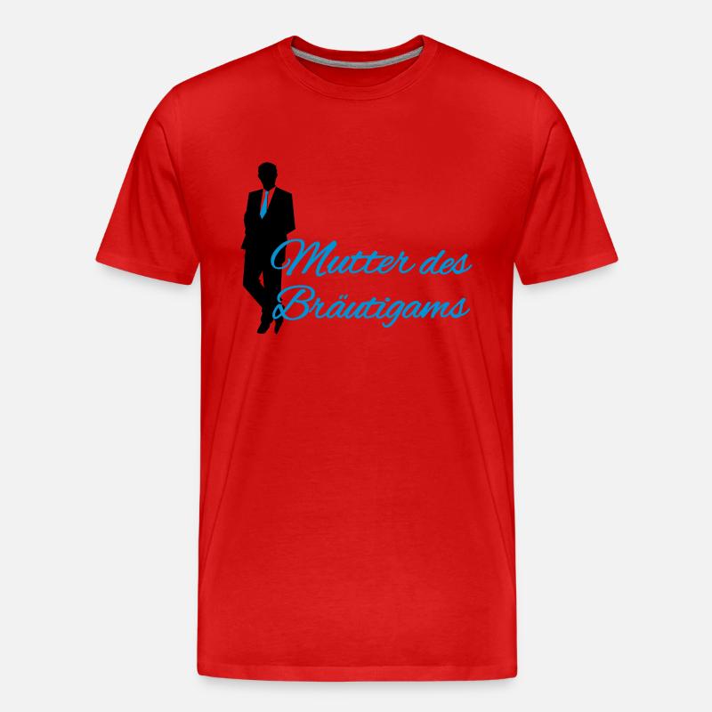 Mutter des Bräutigams - Männer Premium Bio T-Shirt - Rot
