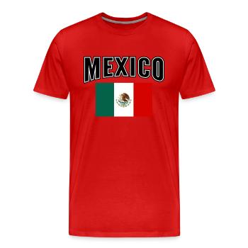 Mexico - T-shirt bio Premium Homme - rouge - Devant - Damien (186cm)