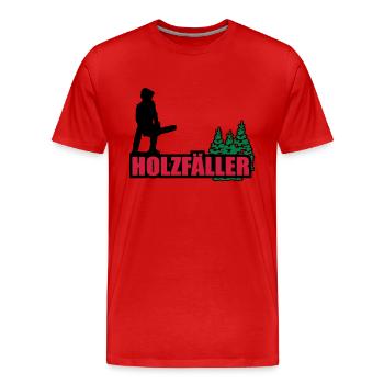 bûcheron - T-shirt bio Premium Homme - rouge - Devant - Damien (186cm)