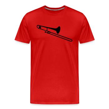 Posaune - Männer Premium Bio T-Shirt - Rot - Vorne - Damien (186cm)