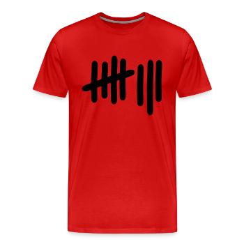 8 - Nummer - Männer Premium Bio T-Shirt - Rot - Vorne - Damien (186cm)