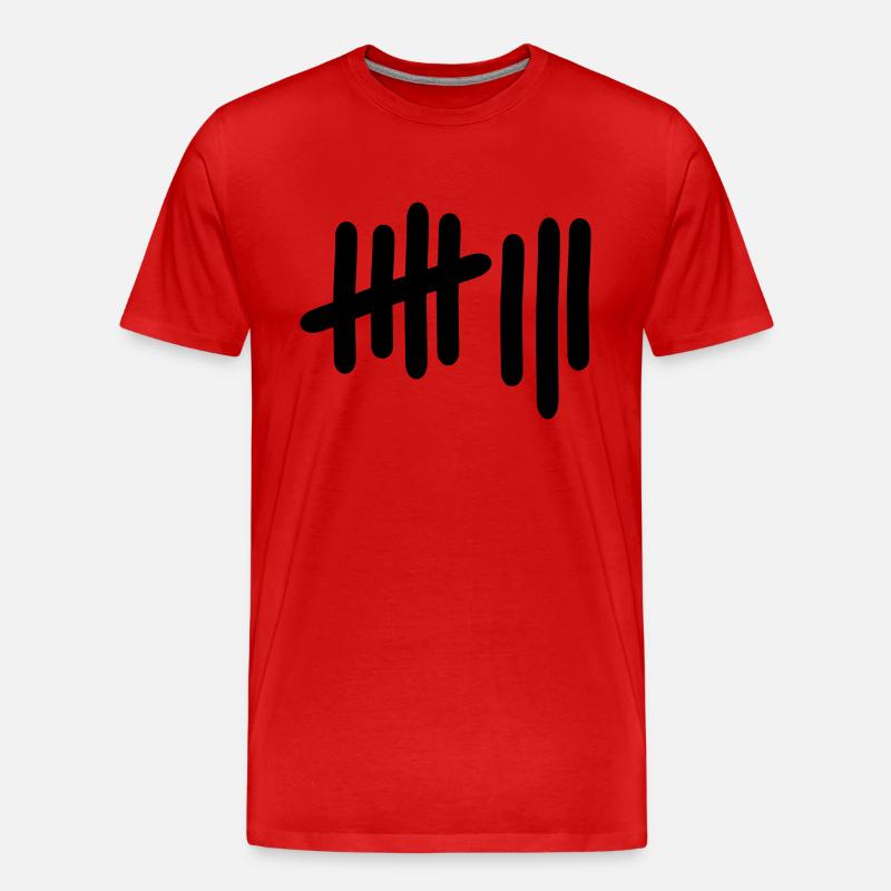 8 - Nummer - Männer Premium Bio T-Shirt - Rot