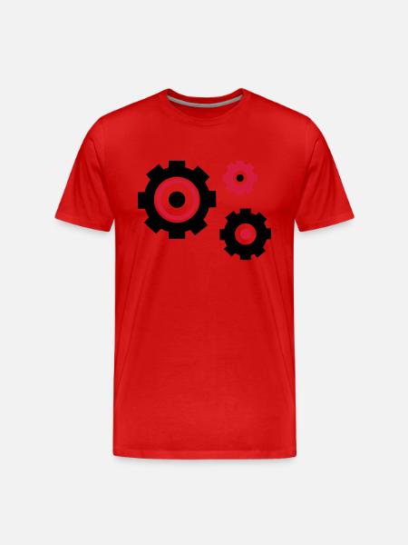 zahnraeder_2 - Männer Premium Bio T-Shirt - Rot