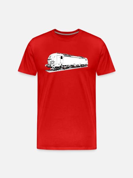 Electric locomotive - Men's Premium Organic T-Shirt - red