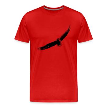 Fliegender Adler - Männer Premium Bio T-Shirt - Rot - Vorne - Damien (186cm)
