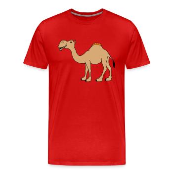 Chameau - T-shirt bio Premium Homme - rouge - Devant - Damien (186cm)