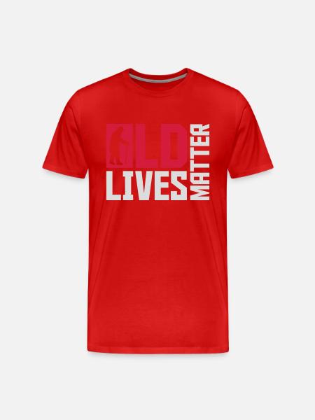 old lives matter quote - Men's Premium Organic T-Shirt - red