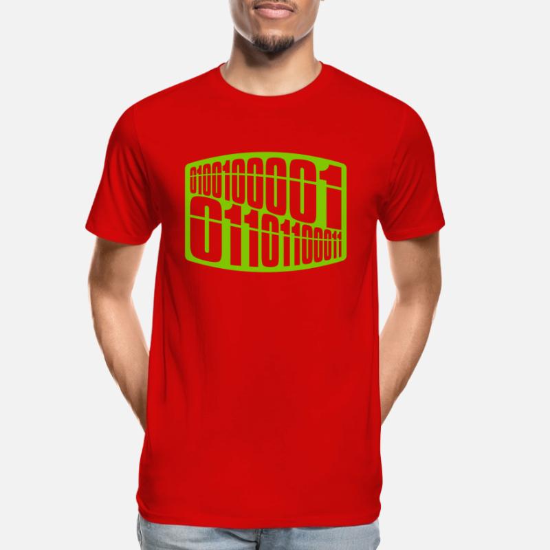 Binär Code Programm Sprache Männer Premium Bio T-Shirt