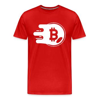 Bitcoin Trading Crypto Stocks - T-shirt bio Premium Homme - rouge - Devant - Damien (186cm)