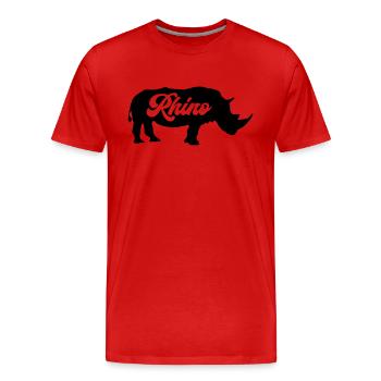 Rhinocéros Rhinocéros - T-shirt bio Premium Homme - rouge - Devant - Damien (186cm)