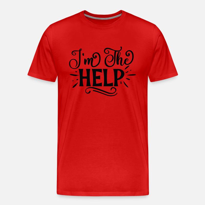 I´m The Help - Männer Premium Bio T-Shirt - Rot