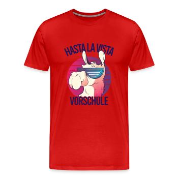 Vorschulkind Verabschieden Kindergarten Vorschule - Männer Premium Bio T-Shirt - Rot - Vorne - Damien (186cm)