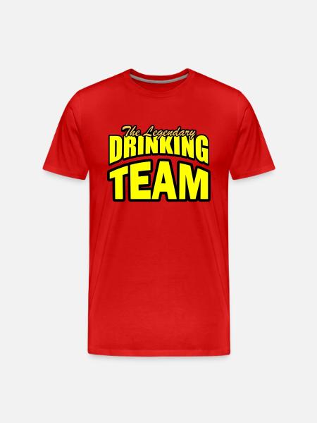 Drinking Team - Men's Premium Organic T-Shirt - red