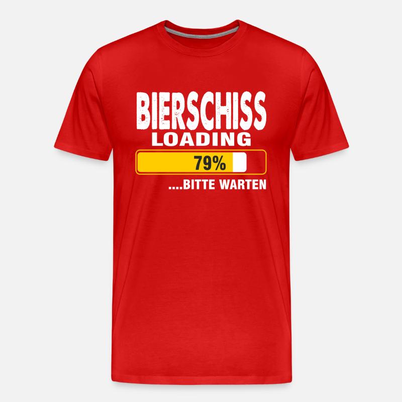 Bierschiss loading Bierparty Biertrinker kostüm - Männer Premium Bio T-Shirt - Rot
