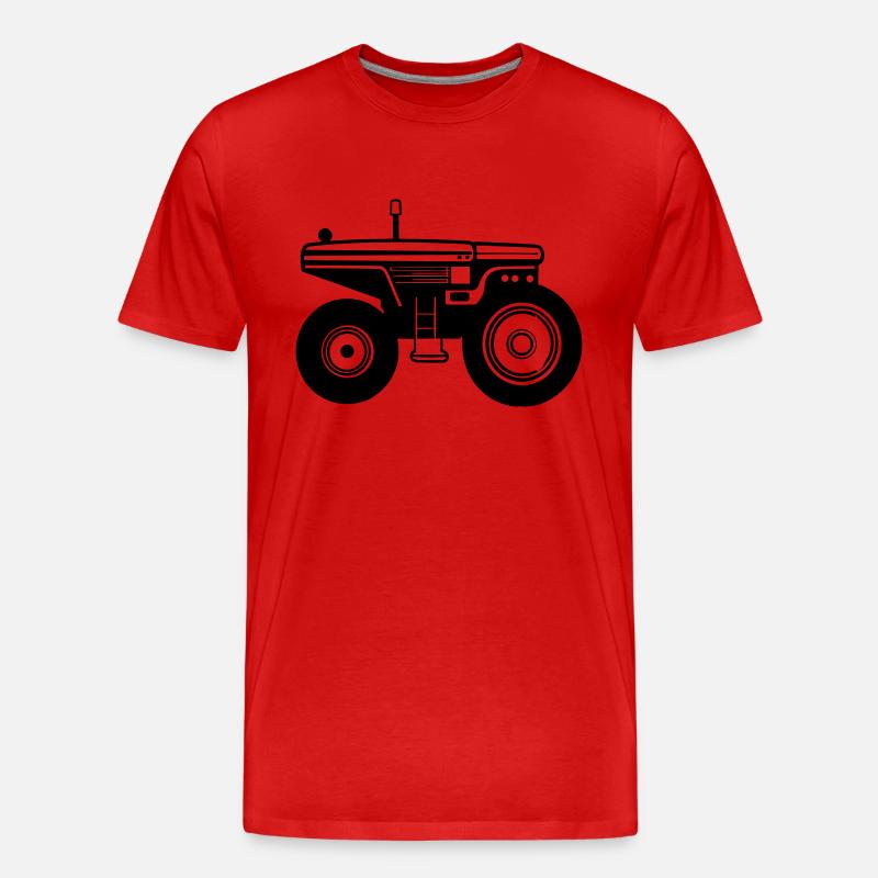 Traktor - Männer Premium Bio T-Shirt - Rot