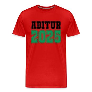 abitur 2025 - Männer Premium Bio T-Shirt - Rot - Vorne - Damien (186cm)