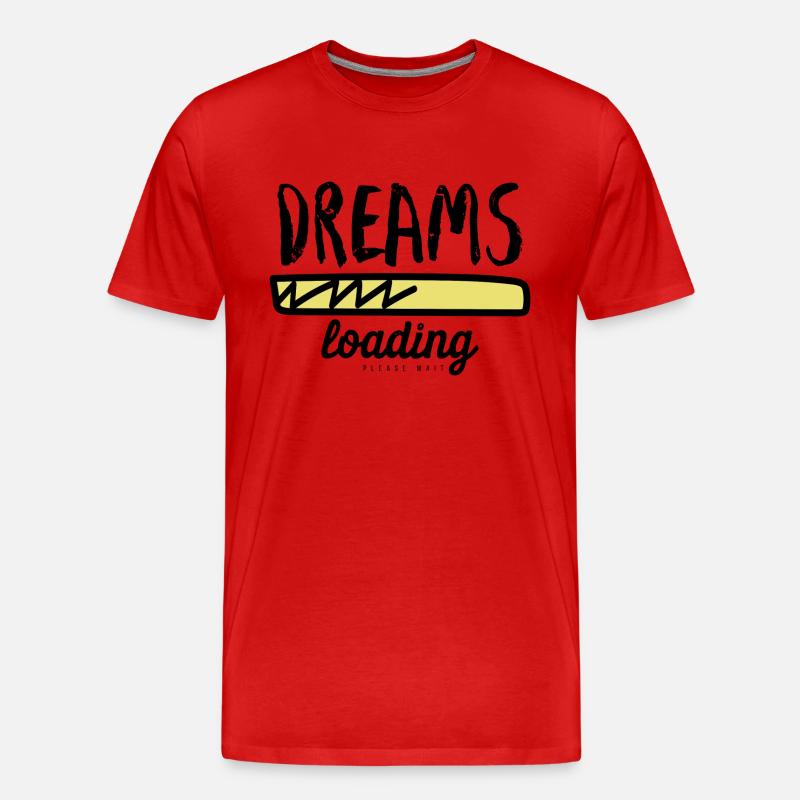 Dreams loading please wait - Männer Premium Bio T-Shirt - Rot