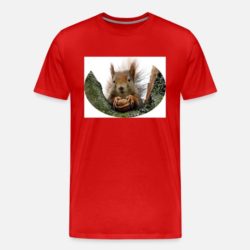 Eichhörnchen, Isibat - Männer Premium Bio T-Shirt - Rot