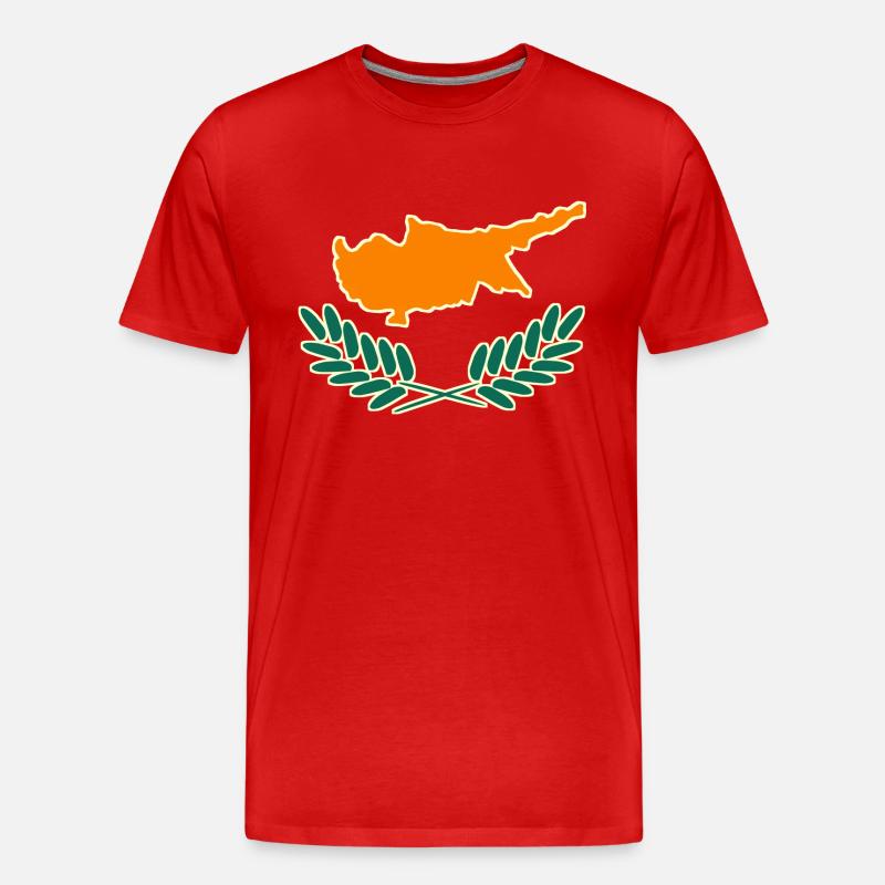 Zypern Flagge - Männer Premium Bio T-Shirt - Rot