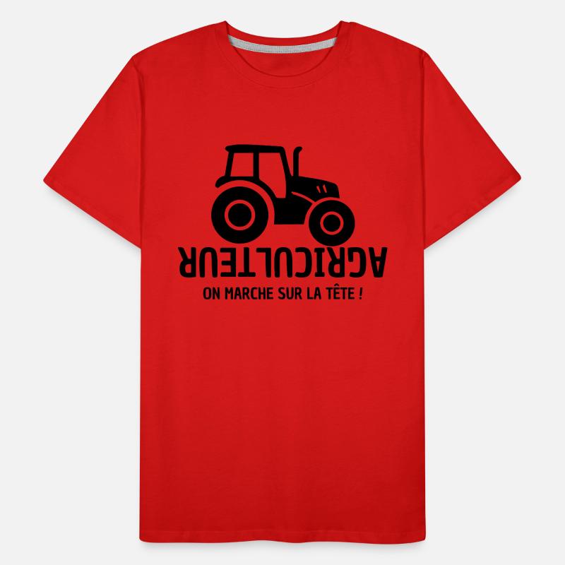 Bauer, Bauer, Bauer, Traktor Männer Premium Bio T-Shirt