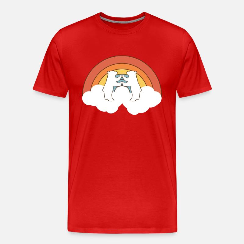 Zwei Eisbären - Männer Premium Bio T-Shirt - Rot