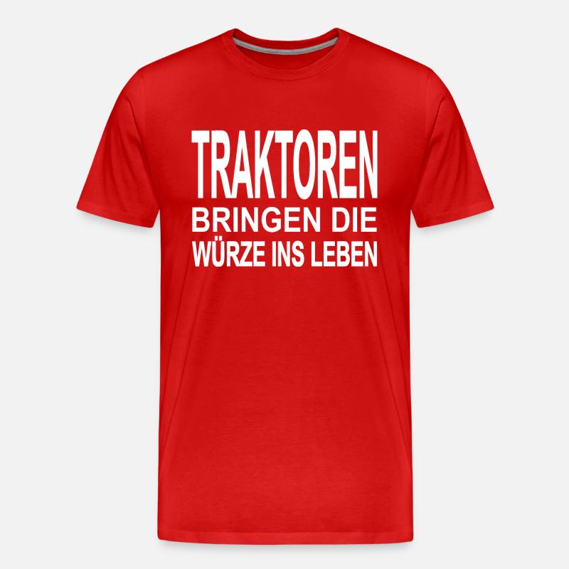 Traktor - Männer Premium Bio T-Shirt - Rot