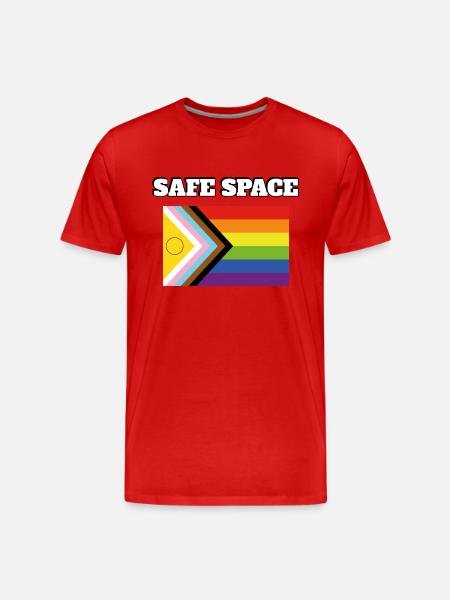 Inclusive Pride Pride SAFE SPACE - Men's Premium Organic T-Shirt - red