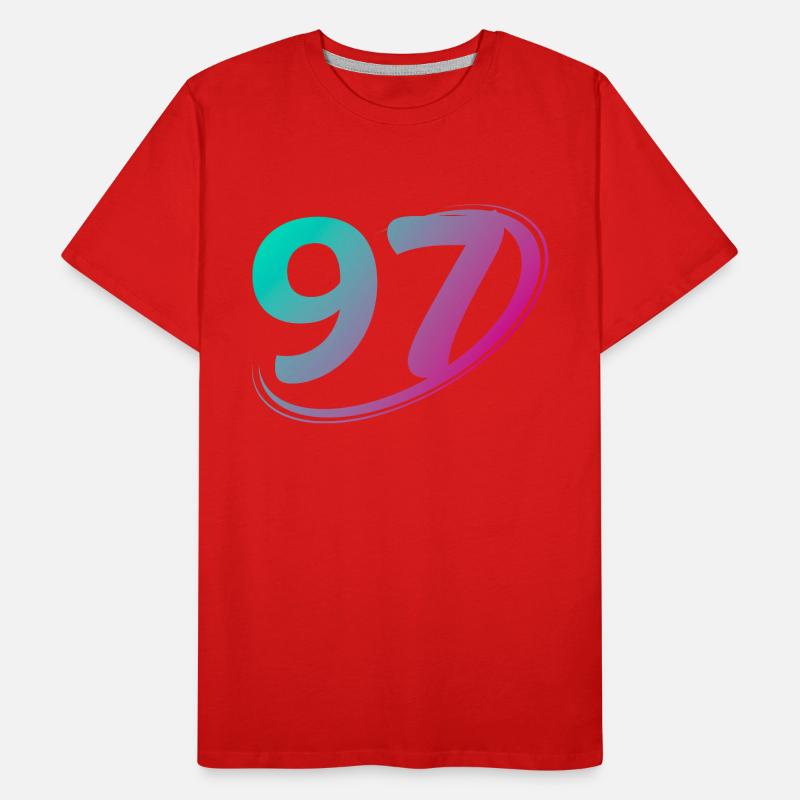 Numéro 97 multicolore T-shirt bio Premium Homme