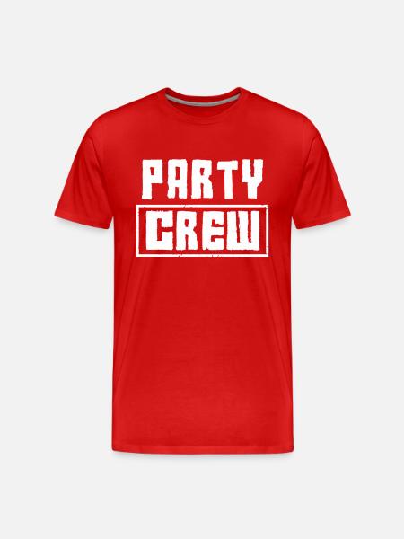 party crew - Männer Premium Bio T-Shirt - Rot