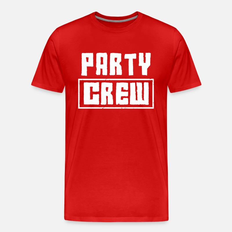 party crew - Männer Premium Bio T-Shirt - Rot