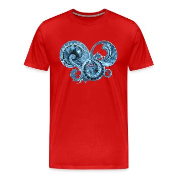 Blue Ornament - Men's Premium Organic T-Shirt - red - Front - Damien (186cm)