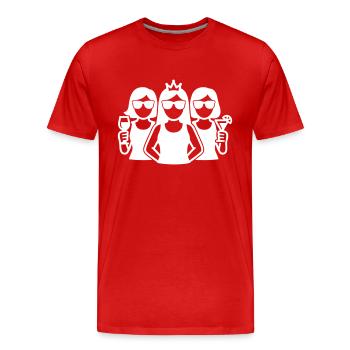 Équipe de vacances de fête entre filles - T-shirt bio Premium Homme - rouge - Devant - Damien (186cm)