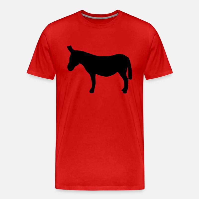 Esel - Männer Premium Bio T-Shirt - Rot