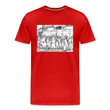 sound system 2 - Men's Premium Organic T-Shirt - red - Front - Damien (186cm)